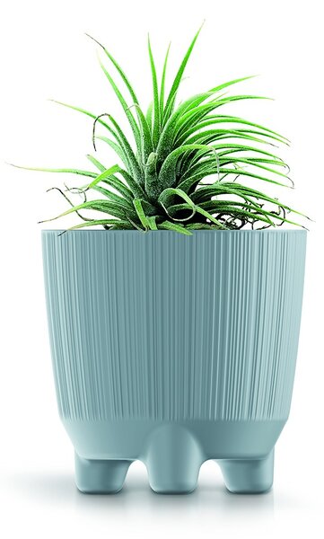 Prosperplast Plastový kvetináč RYFOS N s nožičkami odtieň škandinávska modrá matný, variant 16,8 cm