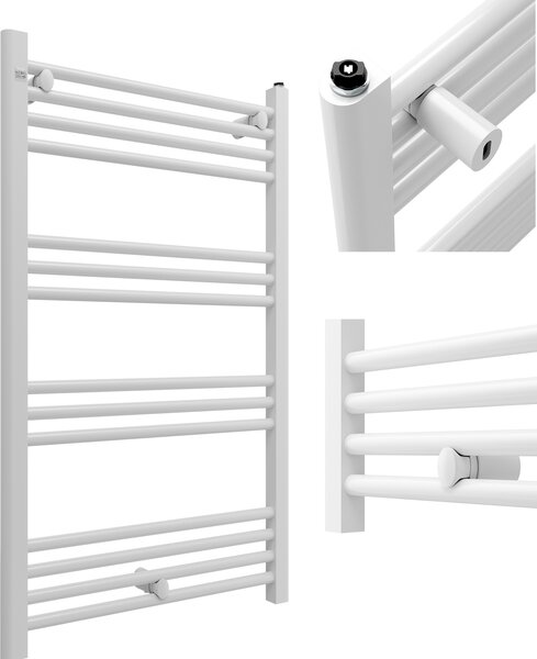 Granitan | Kúpeľňový radiátor PUERTO - 60/100 cm - Biely - Moderný dizajn - Ohrievač uterákov - Minimalistický