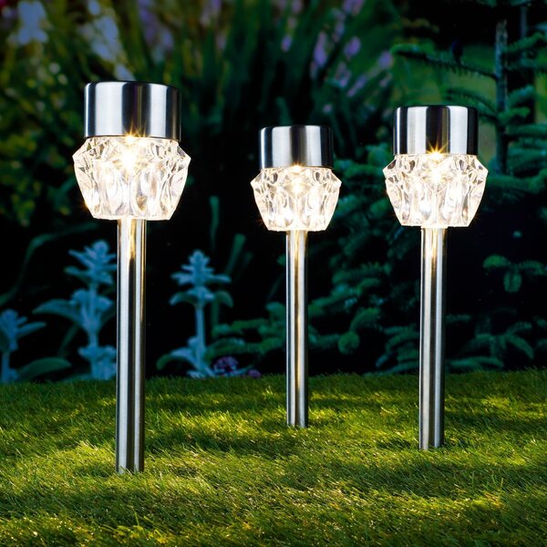LED solárne lampy 3 ks - 6,7 x 34,5cm Haushalt- International