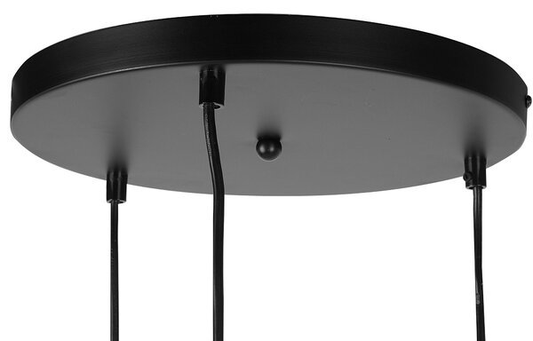 Závesná lampa zlatá priehľadná sklo 3 okrúhle tienidlá moderný štýl obývačka jedáleň
