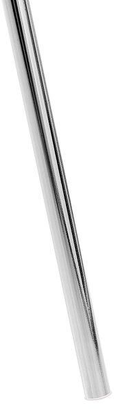 Stojacia lampa strieborná kovová 148 cm statívový stojan biele látkové bubnové tienidlo