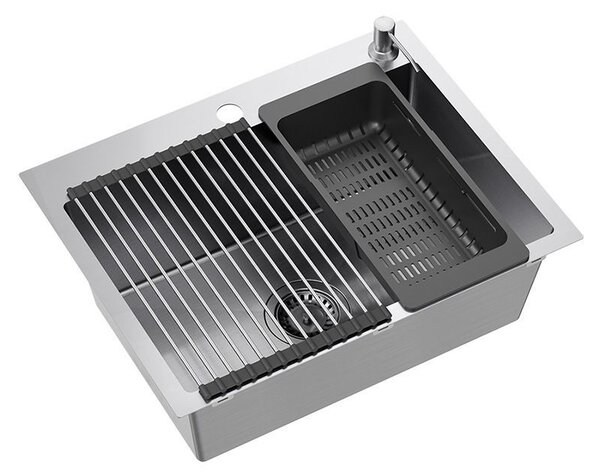 Oceľové umývadlo LUKE 110 WORKSTATION BRUSH NICKEL