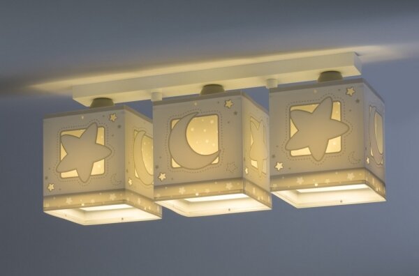 Dalber 63233NE - Detské stropné svietidlo MOONLIGHT 3xE27/60W/230V