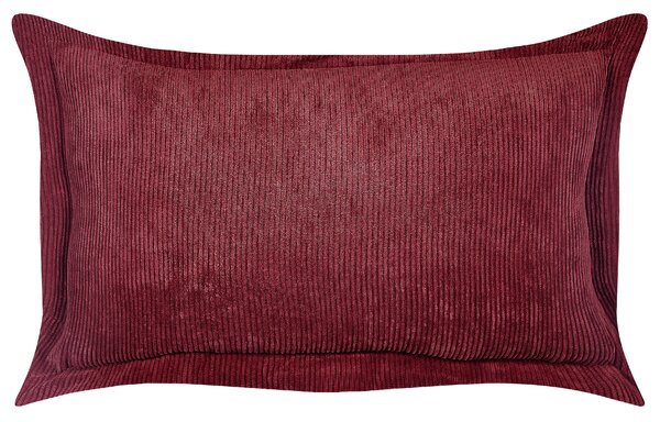 Súprava 2 dekoratívnych vankúšov bordová menčestrové poťahy 47 x 27 cm moderná tradičná obývacia izba spálňa