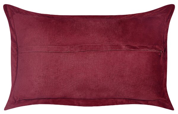 Súprava 2 dekoratívnych vankúšov bordová menčestrové poťahy 47 x 27 cm moderná tradičná obývacia izba spálňa