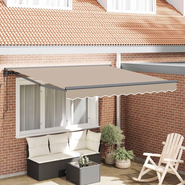 Maison Exclusive – rám markízy, béžový, 350 x 250 cm, polyester sPolyuretánpovrchovou úpravou