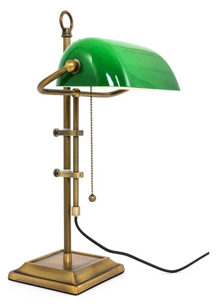 Steinhauer Stolová lampa Ancilla nastaviteľná bronzová/zelená, Hnedá / staromosadz, Pracovňa / Kancelária, kov, Stolová lampa