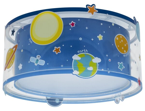 Dalber 41346 - Detské stropné svietidlo PLANETS 2xE27/60W/230V