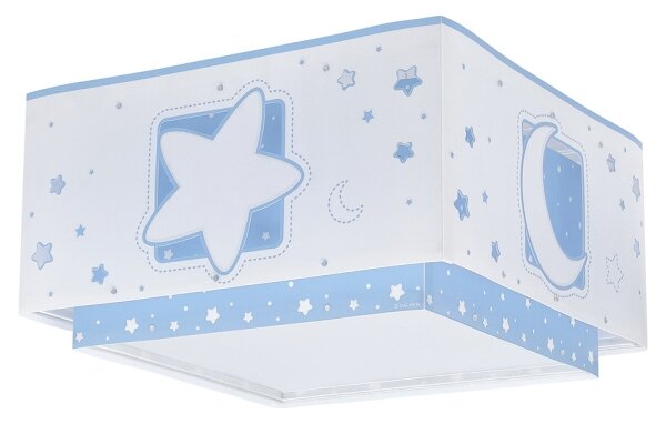 Dalber 63236T - Detské stropné svietidlo MOONLIGHT 2xE27/60W/230V modrá