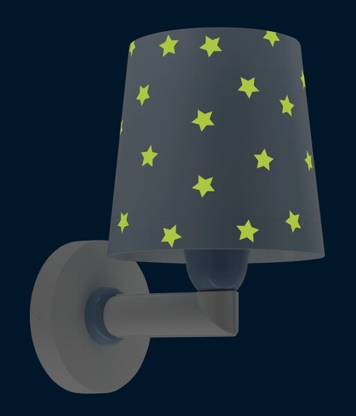 Dalber 82219T - Detské nástenné svietidlo STAR LIGHT 1xE27/60W/230V modrá