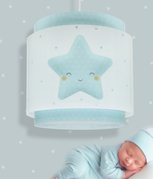 Dalber 76012T - Detský luster BABY DREAMS 1xE27/15W/230V modrá