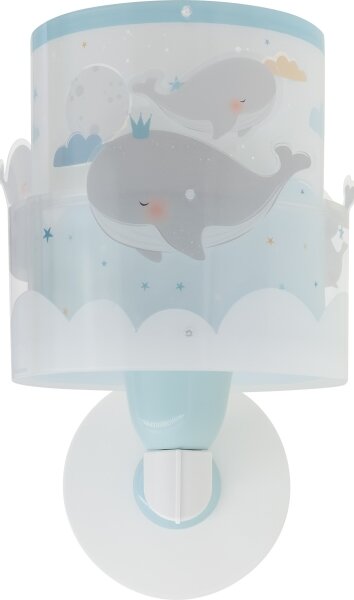 Dalber 61179T - Detské nástenné svietidlo WHALE DREAMS 1xE27/15W/230V modrá