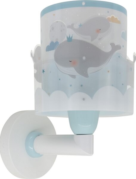 Dalber 61179T - Detské nástenné svietidlo WHALE DREAMS 1xE27/15W/230V modrá