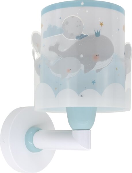 Dalber 61179T - Detské nástenné svietidlo WHALE DREAMS 1xE27/15W/230V modrá