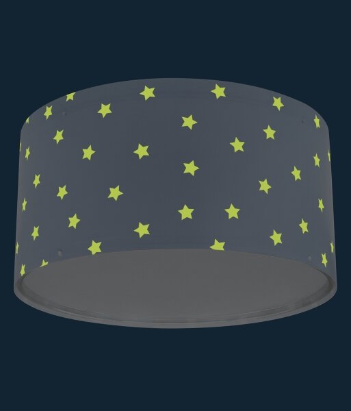 Dalber 82216T - Detské stropné svietidlo STAR LIGHT 2xE27/60W/230V modrá