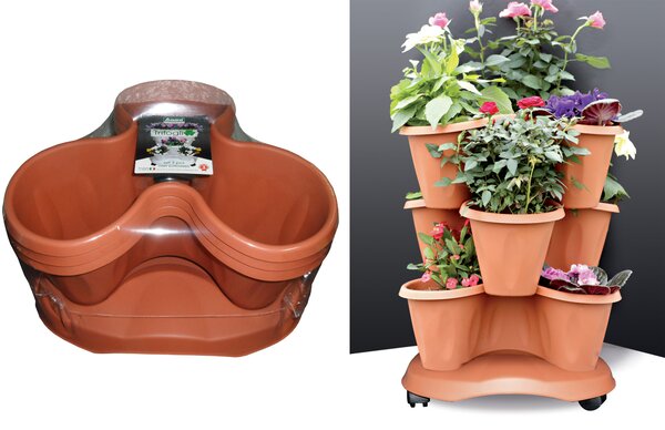 BAMA Kvetináč modulárny TRIFOGLIO, farba terracotta