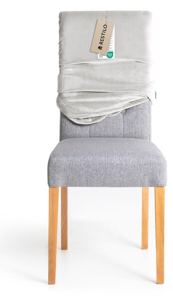 Svetlosivé napínacie poťahy v súprave 4 ks na stoličku 48 cm Sento – Restilo