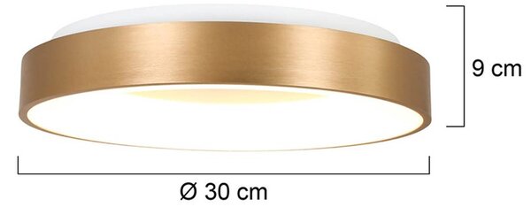 LED stropné svietidlo Ringlede 2 700 K Ø 30 cm zlaté
