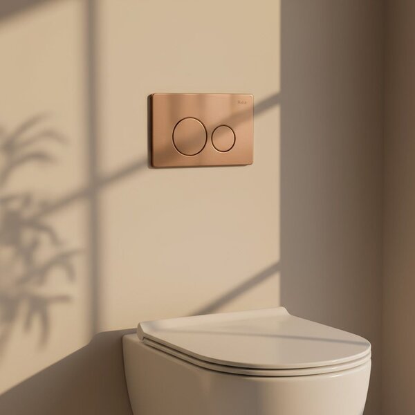 Podomietkový WC systém K011A-Q + tlačidlá I Brush Copper