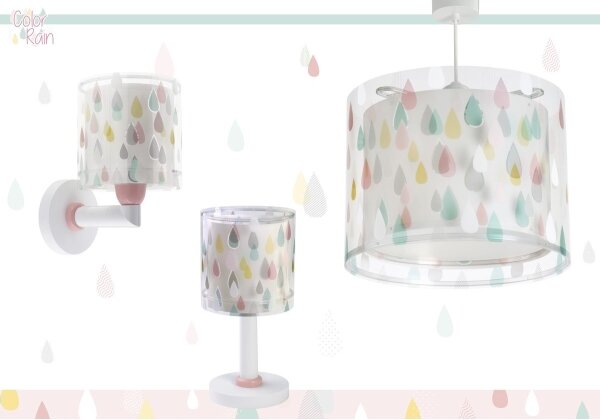 Dalber 41439 - Detské nástenné svietidlo COLOR RAIN 1xE27/60W/230V