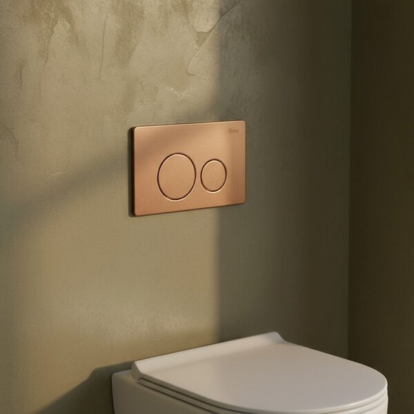 Podomietkový WC systém K011A-Q + tlačidlá I Brush Copper
