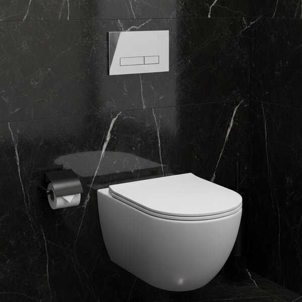 Podomietkový WC systém K011A-Q + tlačidlá HD Chrome