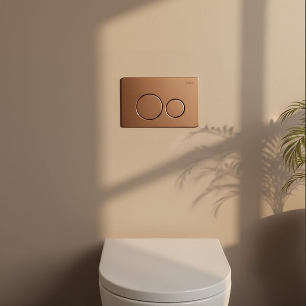 Podomietkový WC systém K011A-Q + tlačidlá I Brush Copper
