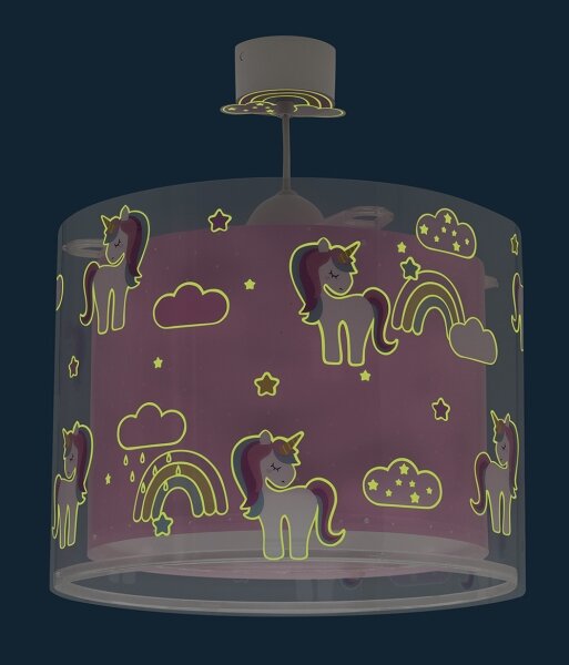 Dalber 41592 - Detský luster UNICORNS 1xE27/60W/230V