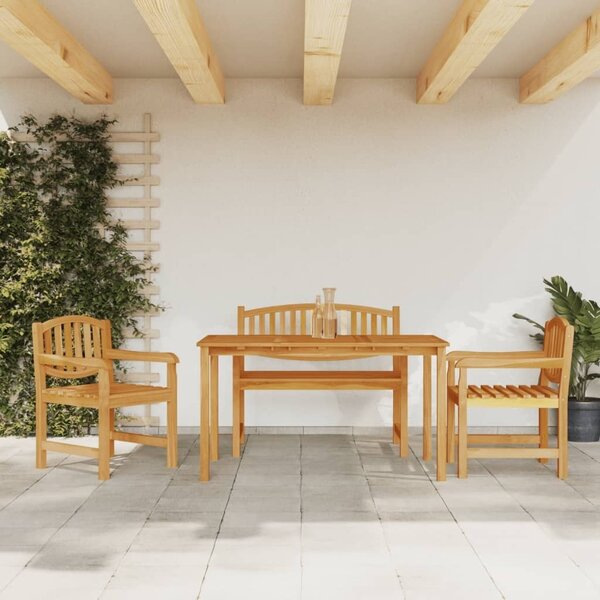 Maison Exclusive – 4-dielna záhradná jedálenská súprava z masívneho teakového dreva