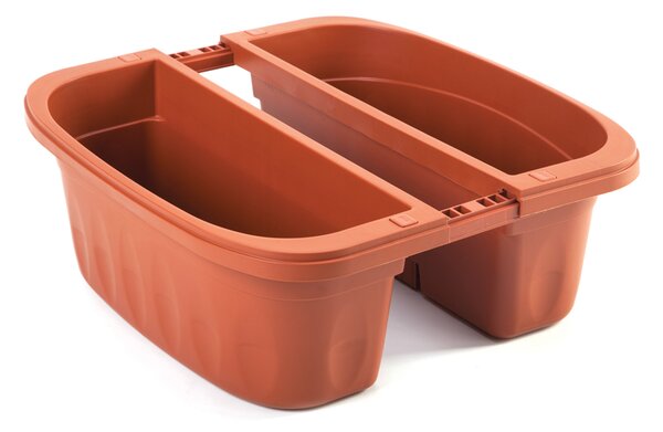 BAMA Závesný kvetináč na zábradlie KLUNIA, farba terracotta Množstvo: 1 ks, Rozměry: 40 cm