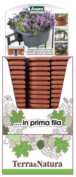 BAMA Závesný kvetináč na zábradlie KLUNIA, 40 cm, farba krémová Množstvo: 1 ks