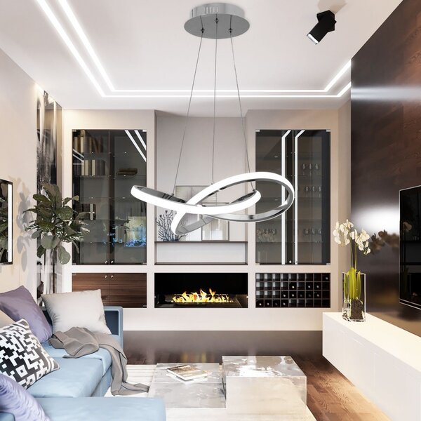 TooLight Stropné svietidlo Ring LED strieborné