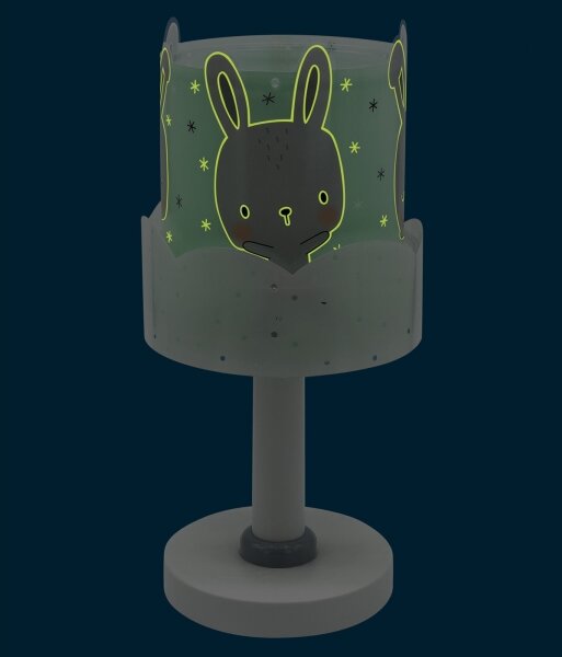 Dalber 61151H - Detská lampička BUNNY 1xE14/40W/230V zelená