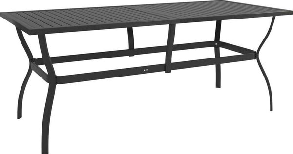 VidaXL Záhradný stôl 140x80x72 cm oceľ antracit