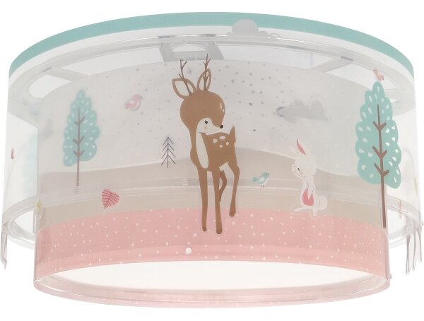 Dalber 61276 - Detské stropné svietidlo LOVING DEER 2xE27/15W/230V