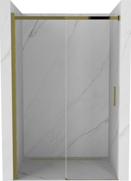 Mexen OMEGA posuvné posuvné sprchové dvere do otvoru 110 cm, zlatá-transparentná, 825-110-000-50-00
