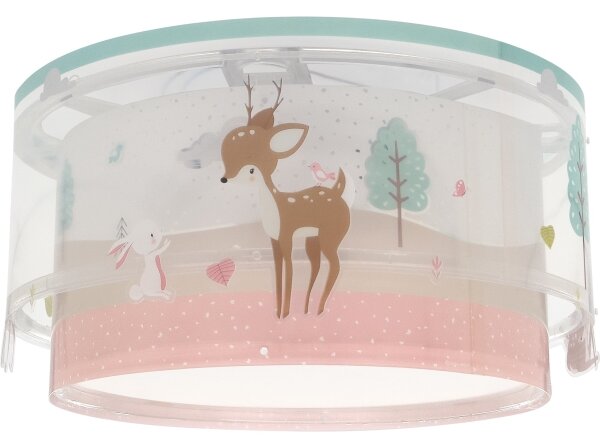 Dalber 61276 - Detské stropné svietidlo LOVING DEER 2xE27/15W/230V