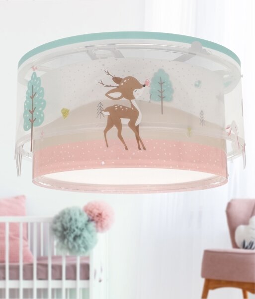 Dalber 61276 - Detské stropné svietidlo LOVING DEER 2xE27/15W/230V
