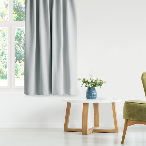 Záves AmeliaHome Blackout s multifunkčnou páskou svetlosivý, veľkosť 140x270