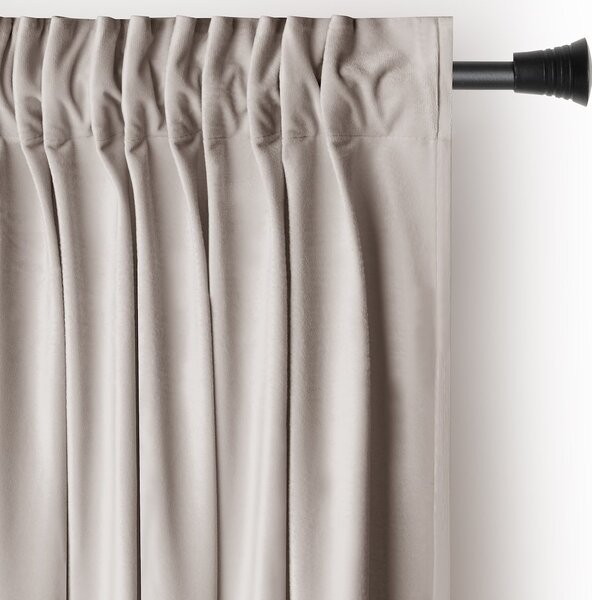 3kraft Záves AmeliaHome Velvet s multifunkčnou páskou pieskovo béžový, veľkosť 140x245