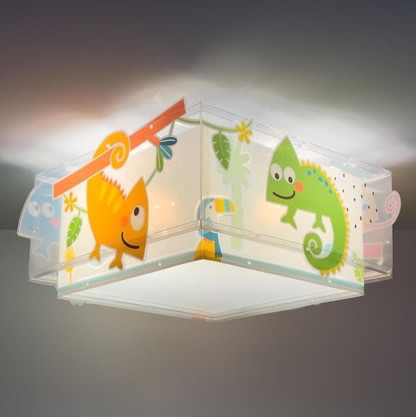 Dalber 63316 - Detské stropné svietidlo HAPPY JUNGLE 2xE27/15W/230V