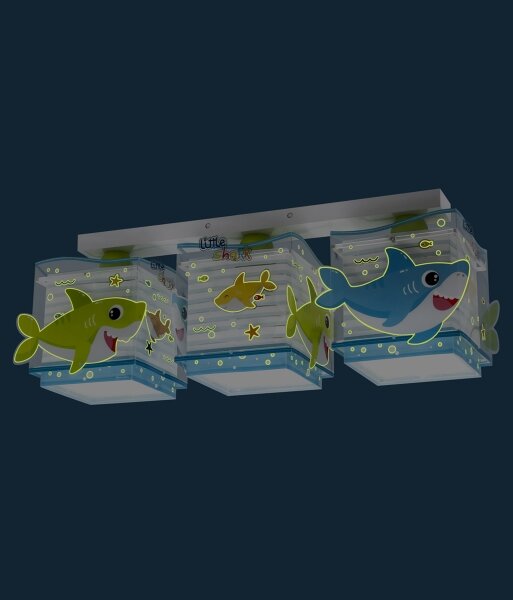 Dalber 63473 - Detské stropné svietidlo BABY SHARK 3xE27/60W/230V