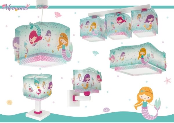 Dalber 63449 - Detské nástenné svietidlo MERMAIDS 1xE27/60W/230V