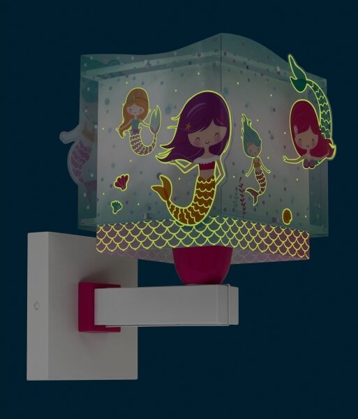 Dalber 63449 - Detské nástenné svietidlo MERMAIDS 1xE27/60W/230V
