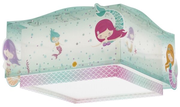 Dalber 63446 - Detské stropné svietidlo MERMAIDS 2xE27/60W/230V