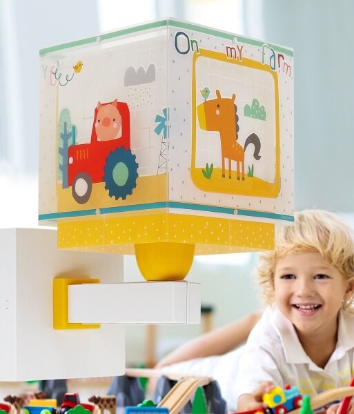 Dalber 63409 - Detské nástenné svietidlo MY FARM 1xE27/15W/230V