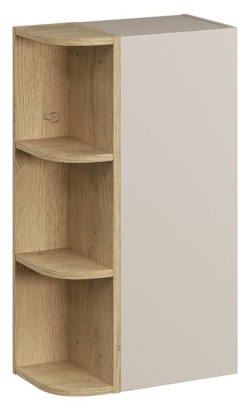 Comad Závesná horná kúpeľňová skrinka Dalia Cashmere 45 cm kašmírová/dub cremona