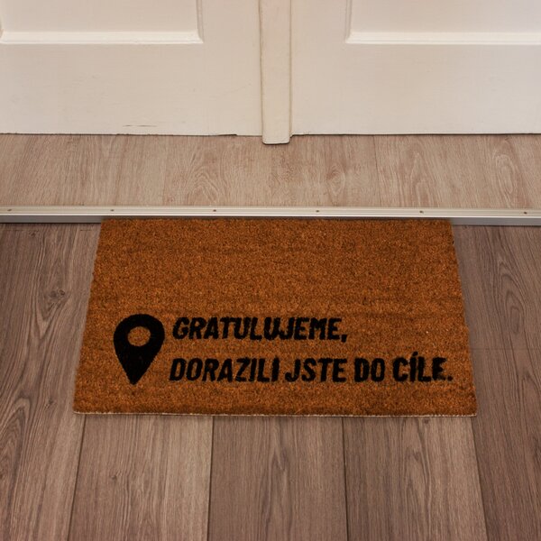 ARÔME HOME Rohožka z kokosových vlákien 40 x 60 cm, Dorazili jste do cíle