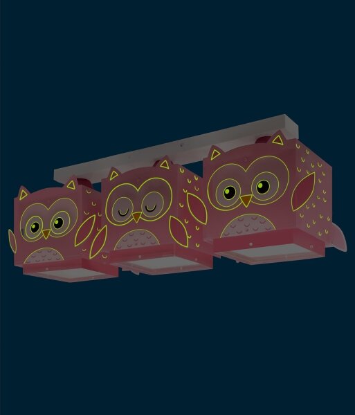 Dalber 64483 - Detské stropné svietidlo LITTLE FRIENDS 3xE27/15W/230V