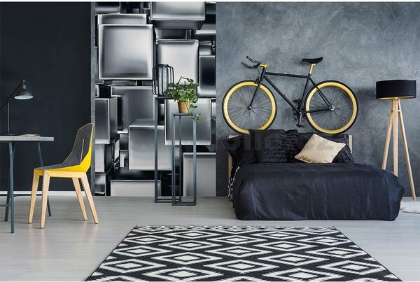 Vliesové fototapety, rozměr 150 cm x 250 cm, kovové kostky, DIMEX MS-2-0285
